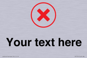 Custom plain background, red cross in a circle sign